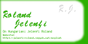 roland jelenfi business card